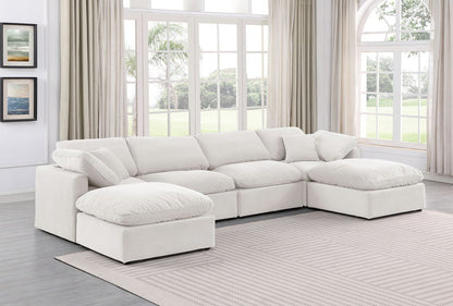 Indulge - Velvet 6 Piece Modular Double Chaise Sectional