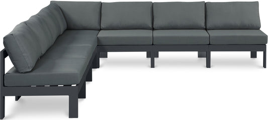 Nizuc - Outdoor Patio 7 Piece Modular Sectional With Gray Frame