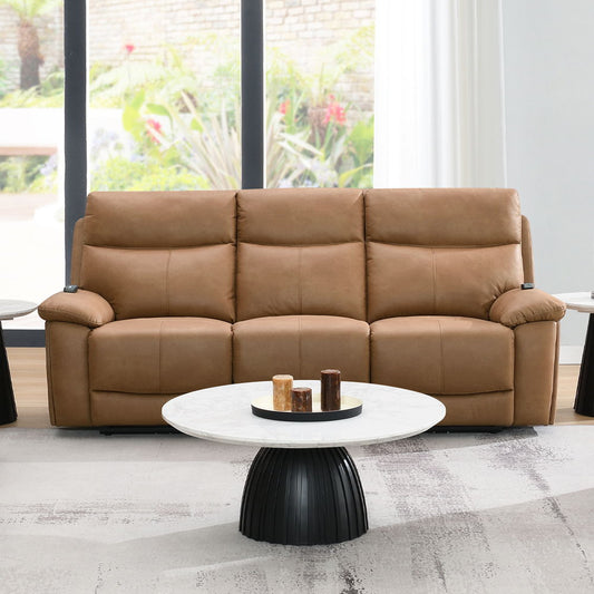 Chavis - Power Motion Sofa With USB & Power Headrest - Brown