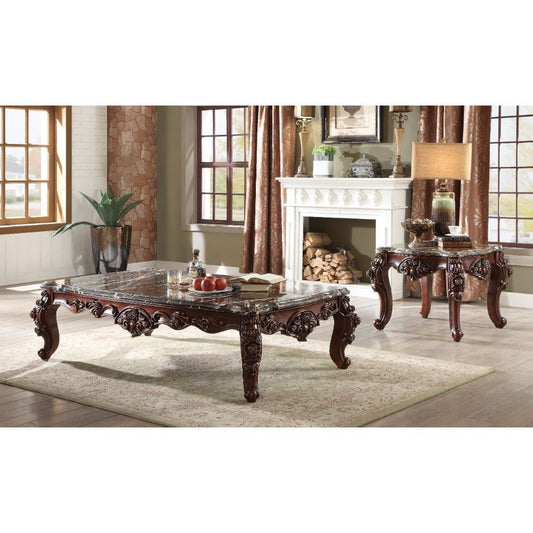 Forsythia - Coffee Table - Marble Top & Walnut
