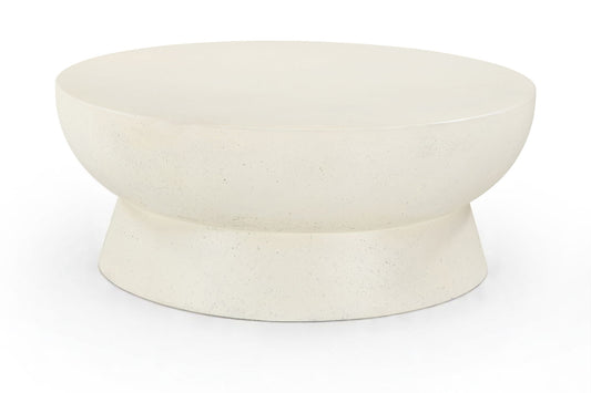 Avaya - Concrete And Fiberglass Indoor / Outdoor Coffee Table - Cream