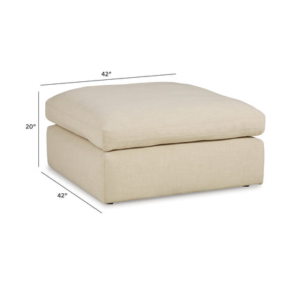 Elyza Oversized Accent Ottoman - 1000608 - approximate manufacturer dimensions (supplier image 6)