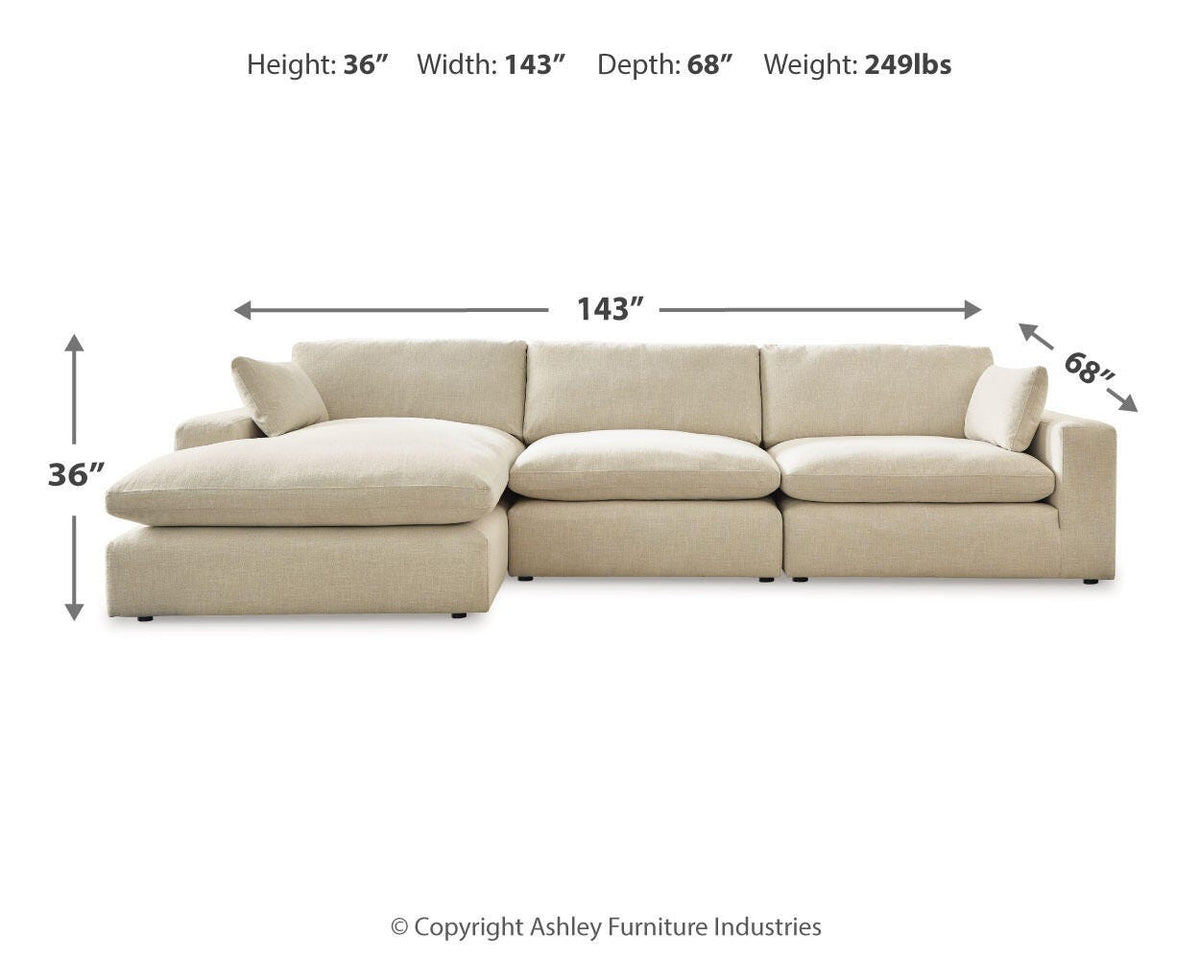 Elyza Sectional - 10006S3 - approximate manufacturer dimensions (supplier image 41)
