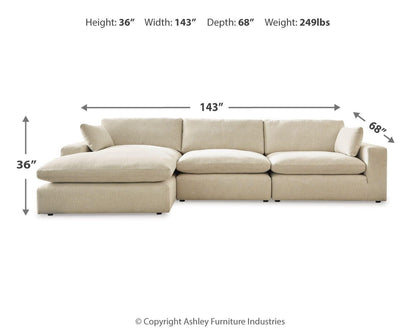 Elyza Sectional - 10006S3 - approximate manufacturer dimensions (supplier image 41)