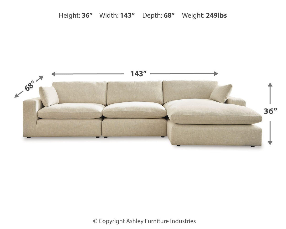 Elyza Sectional - 10006S4 - approximate manufacturer dimensions (supplier image 38)