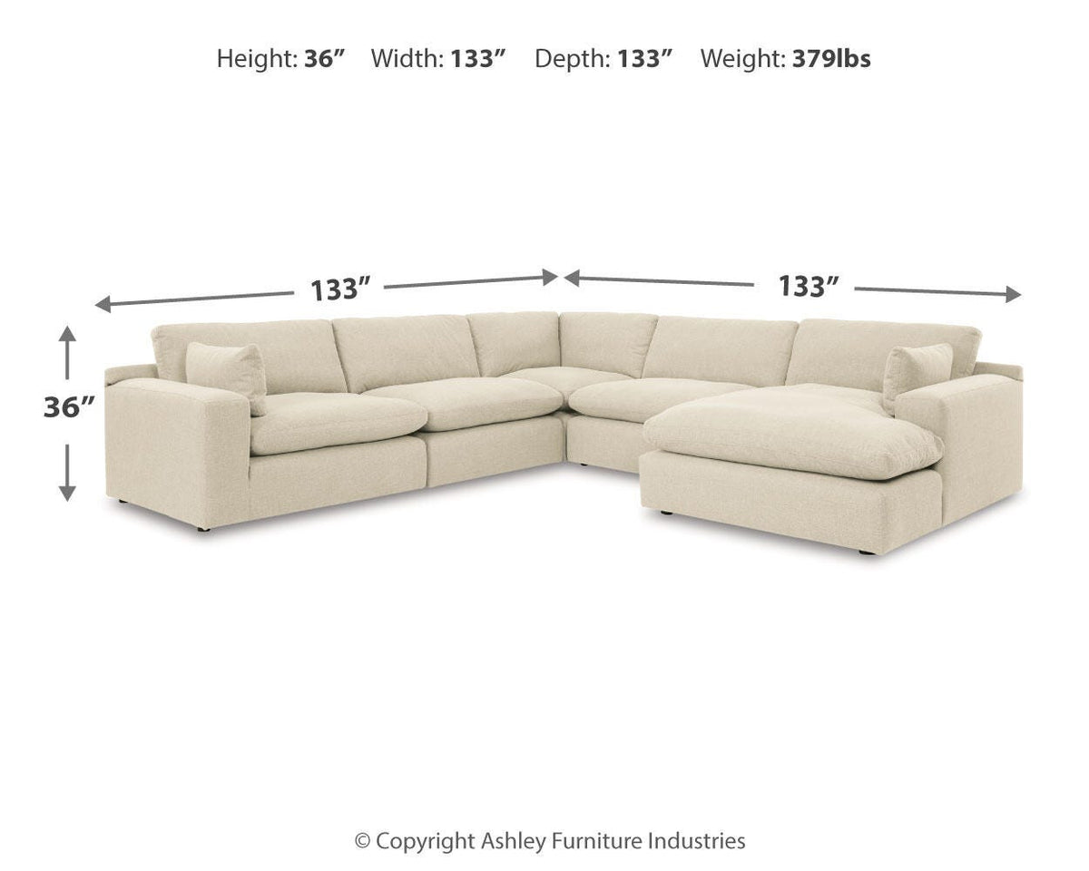 Elyza Sectional - 10006S7 - approximate manufacturer dimensions (supplier image 28)