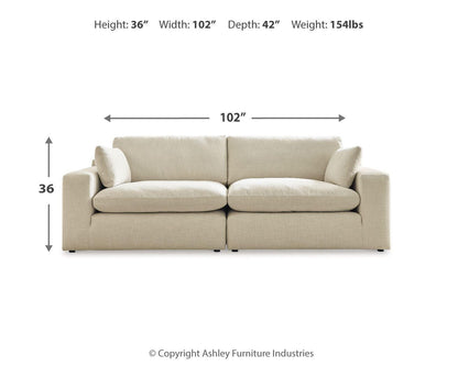 Elyza Sectional - 10006S1 - approximate manufacturer dimensions (supplier image 23)