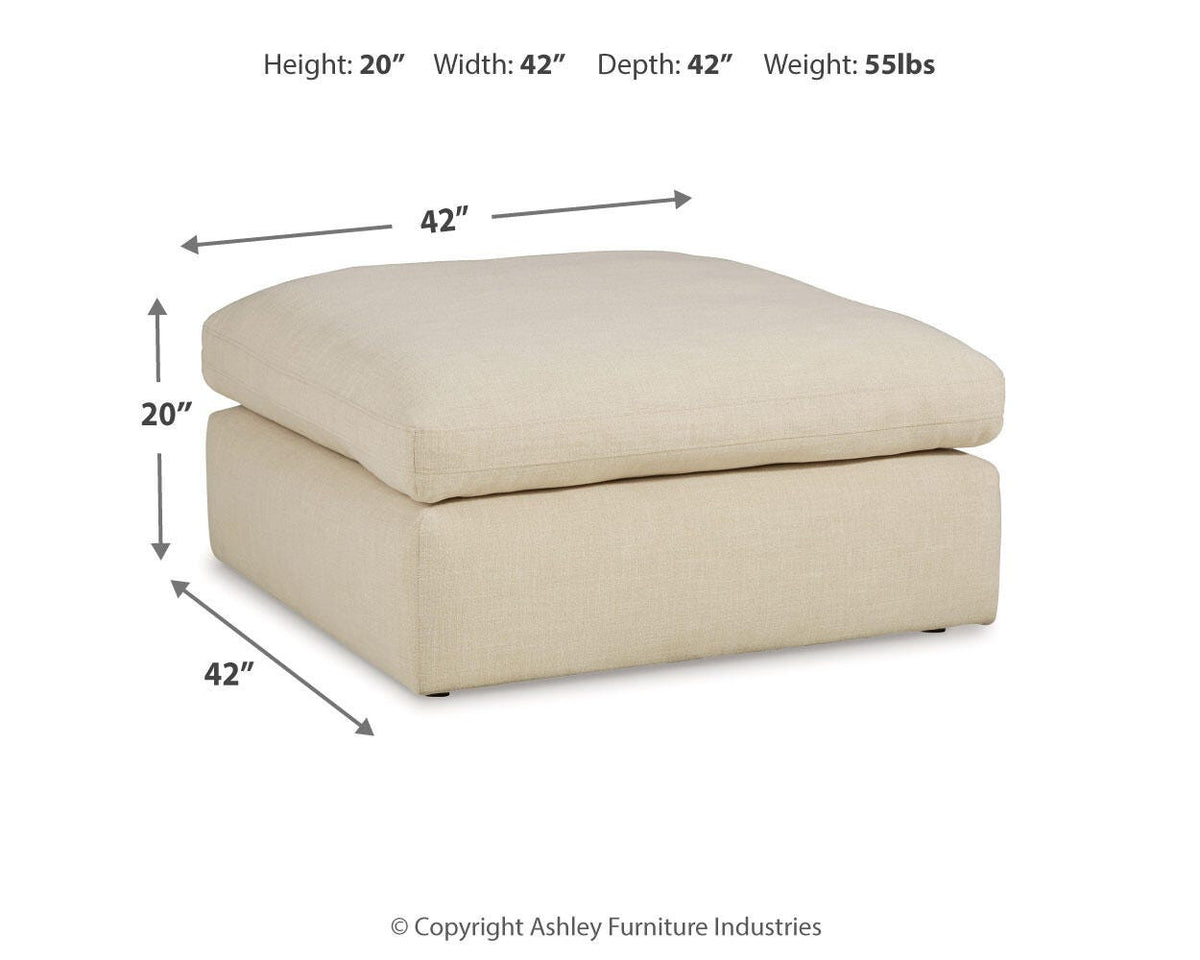 Elyza Oversized Accent Ottoman - 1000608 - approximate manufacturer dimensions (supplier image 4)