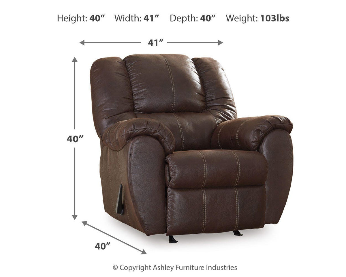 McGann Recliner - 1030125 - approximate manufacturer dimensions (supplier image 13)