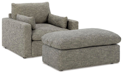 Dramatic Oversized Chair and Ottoman - 11702U2 - product view or room setting; complete kit and included component views (supplier image 2)