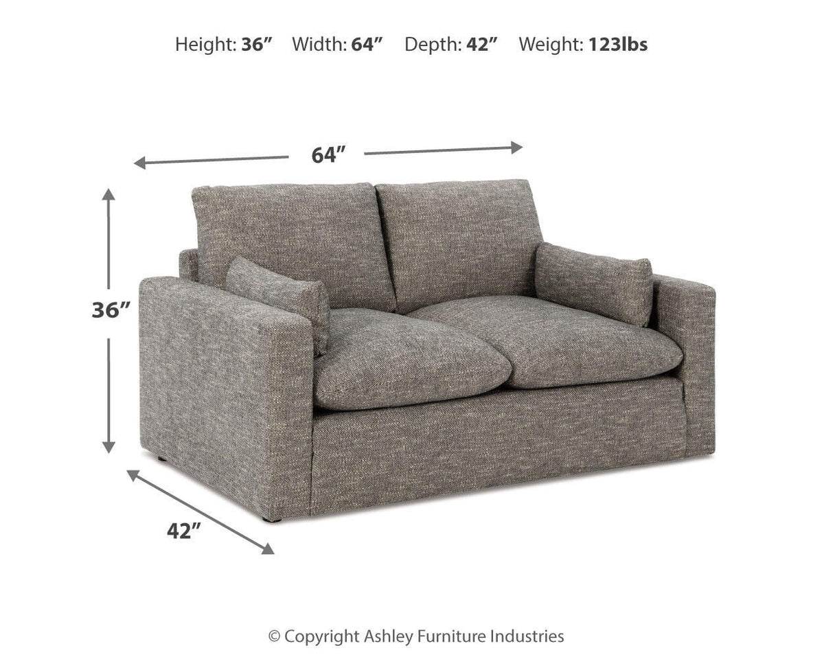 Dramatic Loveseat - 1170235 - approximate manufacturer dimensions (supplier image 6)