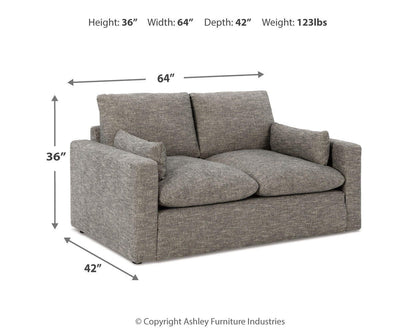 Dramatic Loveseat - 1170235 - approximate manufacturer dimensions (supplier image 6)