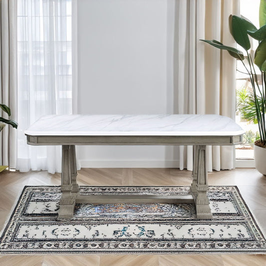 Zumala - Dining Set - Marble Top & Weathered Oak