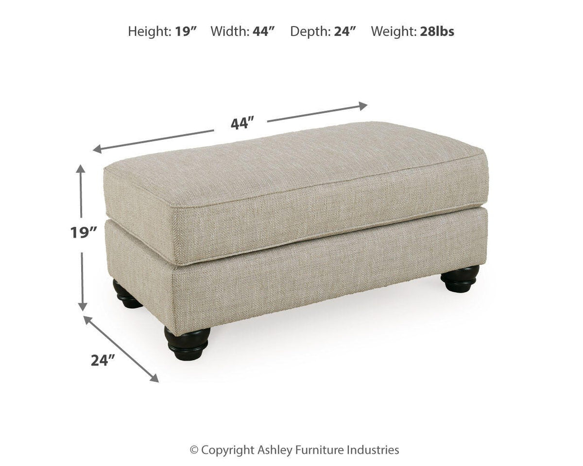 Asanti Ottoman - 1320114 - approximate manufacturer dimensions (supplier image 6)