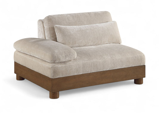 Turin - Fabric Upholstered Modular Arm Chair - Taupe