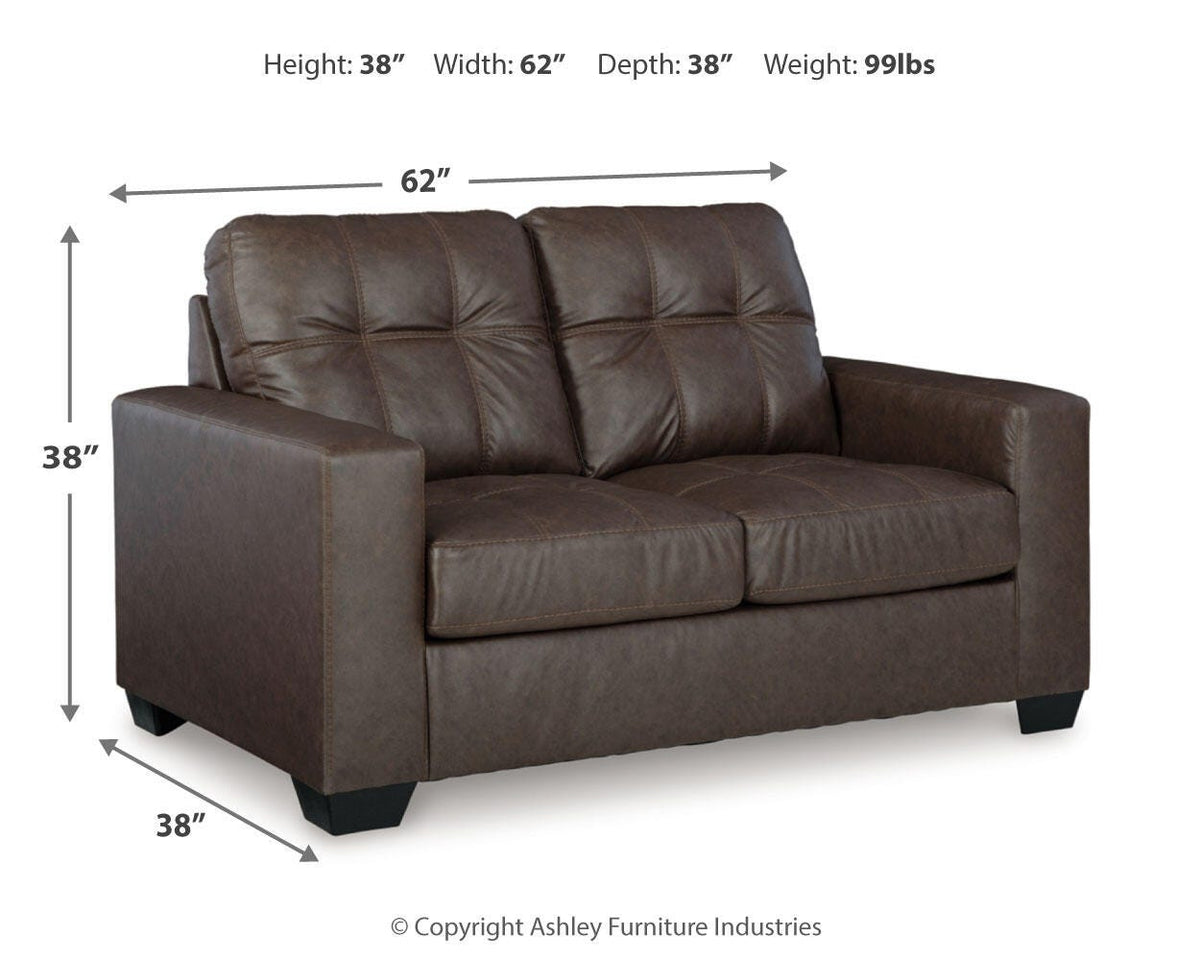 Barlin Mills Loveseat - 1700335 - approximate manufacturer dimensions (supplier image 14)