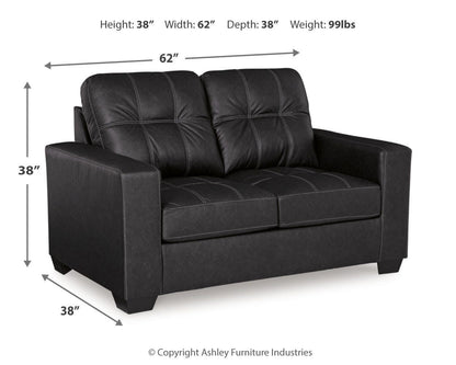Barlin Mills Loveseat - 1700435 - approximate manufacturer dimensions (supplier image 7)