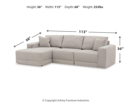Next-Gen Gaucho Sectional - 18304S1 - approximate manufacturer dimensions (supplier image 26)