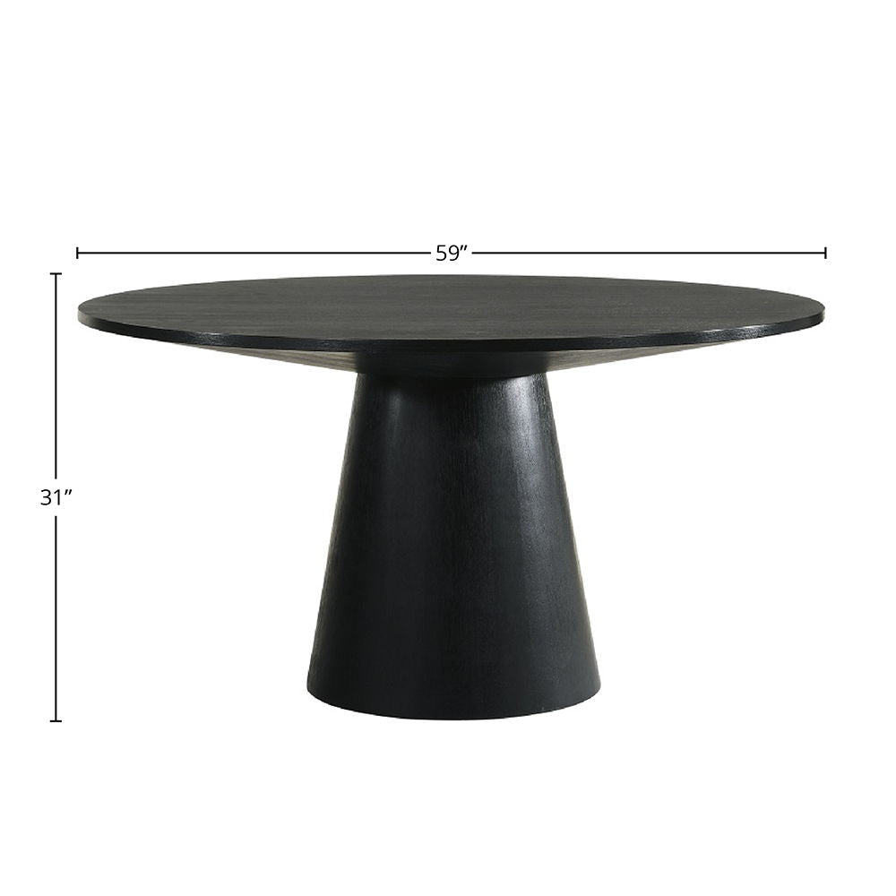 Froja - Round Dining Set - Black