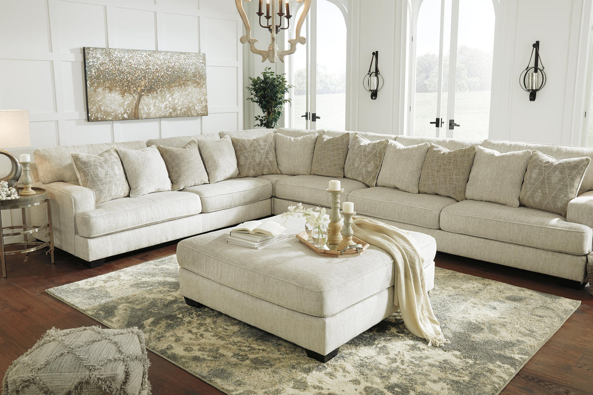 Rawcliffe Oversized Accent Ottoman - 1960408 - product view or room setting; only ottoman included (supplier image 3)