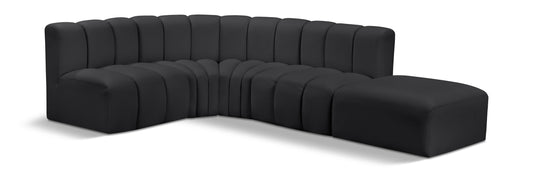 Arc - Faux Leather 5 Piece Corner Modular Sofa