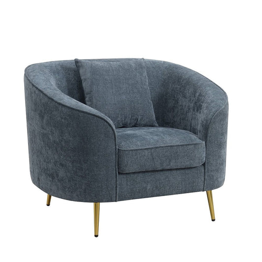 Nakendra - Chair With Pillow - Cobalt Blue Chenille