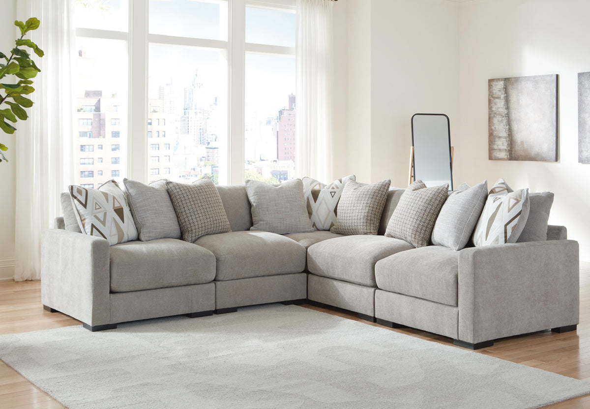 Aslan Court Sectional - 20305S6 - product view or room setting; complete kit and included component views (supplier image 2)