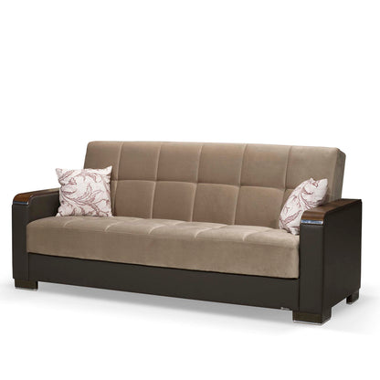 Ottomanson Armada X - Upholstered Convertible Wood Trimmed Sofabed With Storage