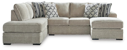 Calnita Sectional - 20502S2 - product view or room setting; complete kit and included component views (supplier image 1)