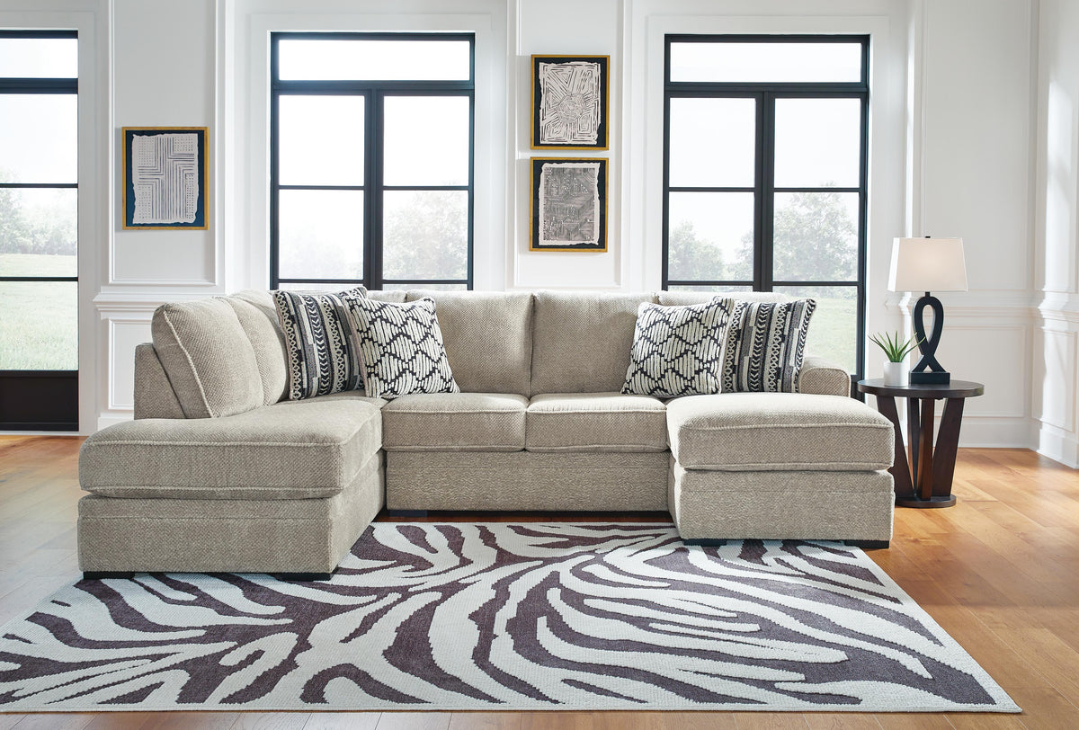 Calnita Sectional - 20502S2 - product view or room setting; complete kit and included component views (supplier image 2)