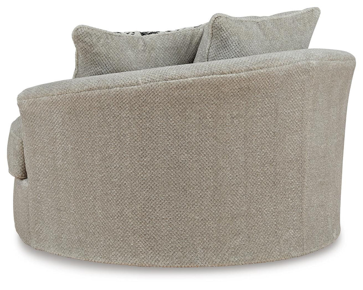 Calnita Oversized Swivel Accent Chair - 2050221 - product view or room setting; only chair included (supplier image 5)