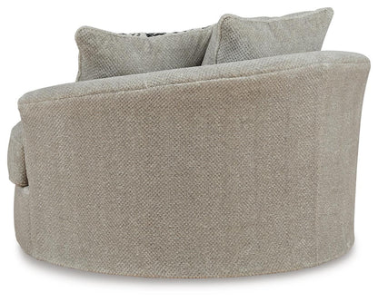 Calnita Oversized Swivel Accent Chair - 2050221 - product view or room setting; only chair included (supplier image 5)