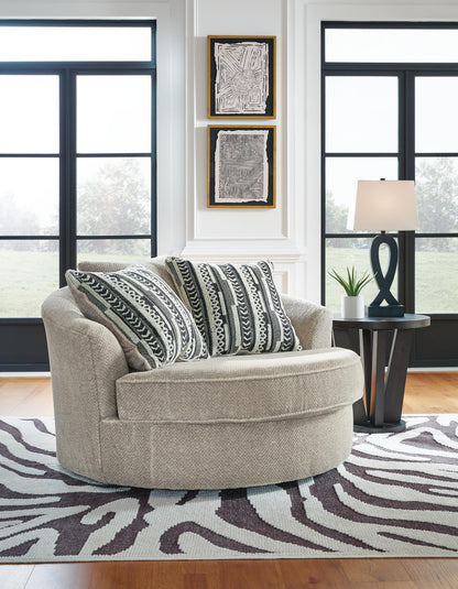 Calnita Oversized Swivel Accent Chair - 2050221 - product view or room setting; only chair included (supplier image 2)
