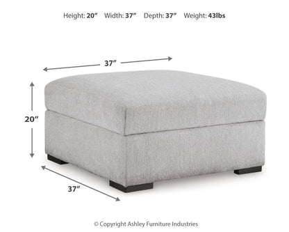 Gabyleigh Ottoman With Storage - 2090411 - approximate manufacturer dimensions (supplier image 7)
