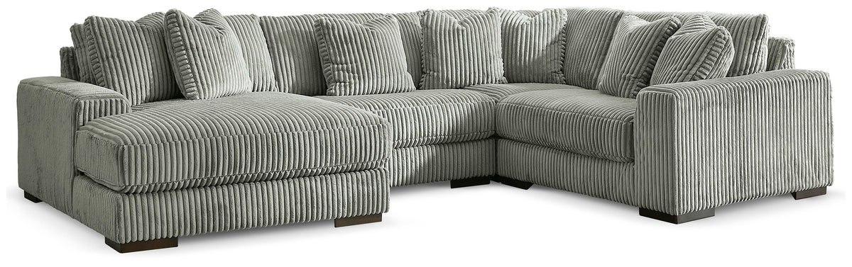 Lindyn Sectional - 21105S17 - product view or room setting; complete kit and included component views (supplier image 147)