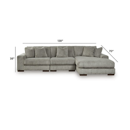Lindyn Sectional - 21105S9 - approximate manufacturer dimensions (supplier image 139)