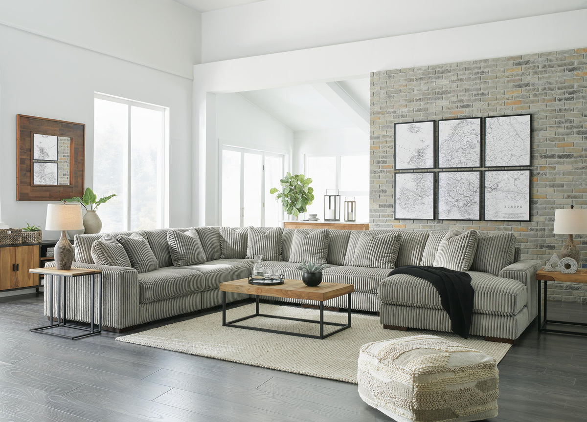 Lindyn Sectional - 21105S19 - product view or room setting; complete kit and included component views (supplier image 157)