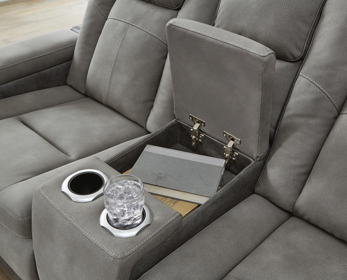 Next-Gen Durapella Power Reclining Loveseat with Console - 2200418 - product view or room setting; only loveseat included (supplier image 49)