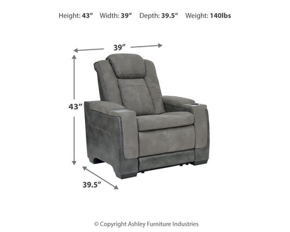 Next-Gen Durapella Power Recliner - 2200413 - approximate manufacturer dimensions (supplier image 52)