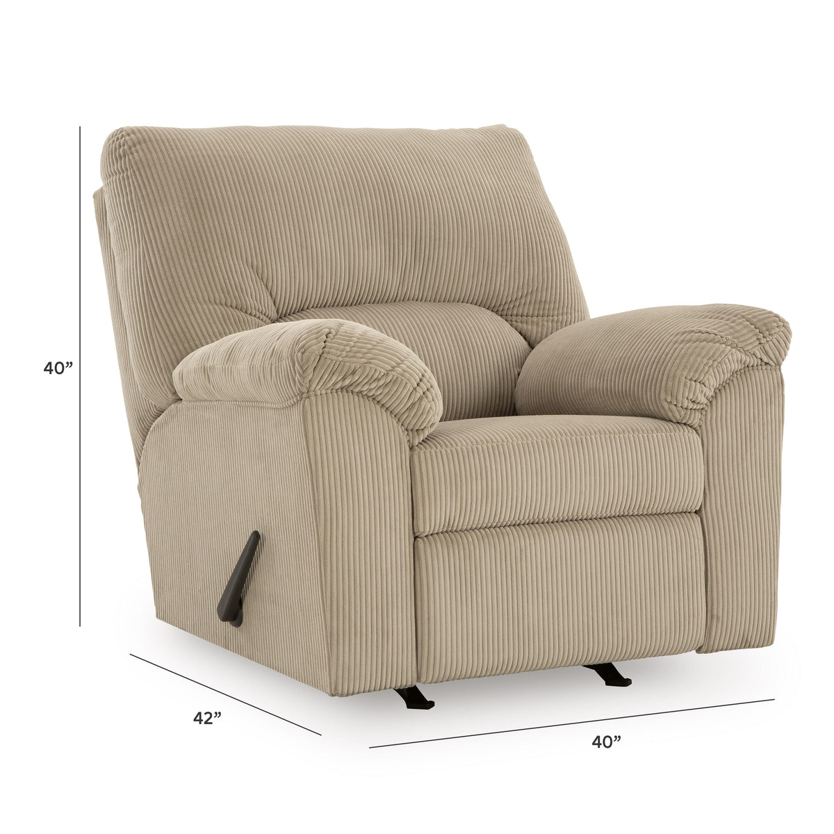 SimpleJoy Recliner - 2420325 - approximate manufacturer dimensions (supplier image 30)
