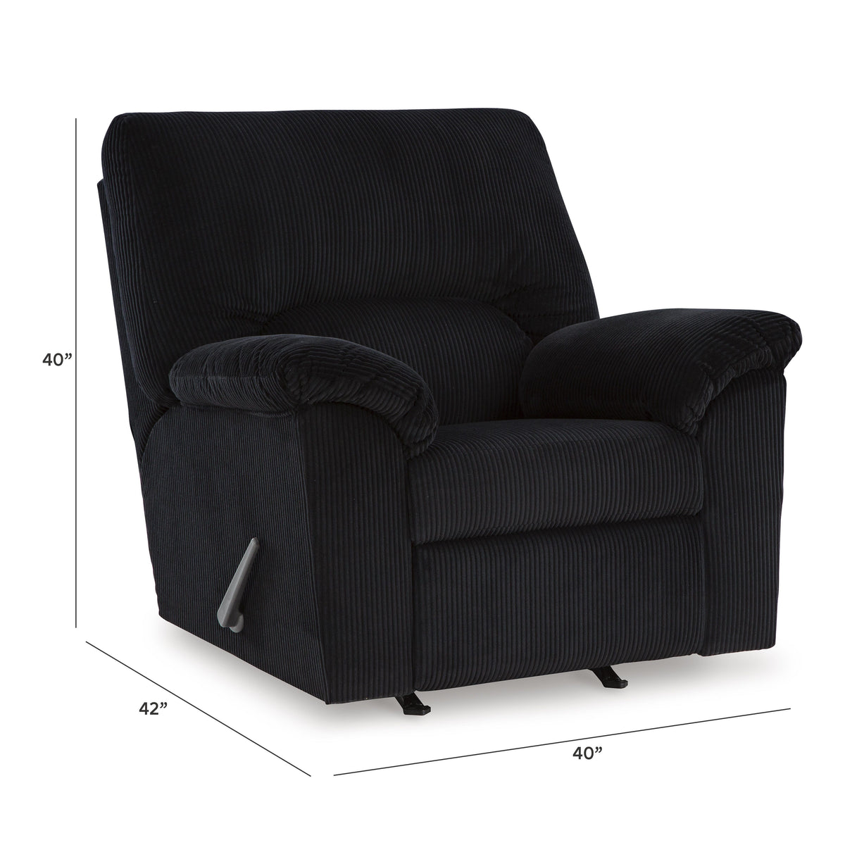 SimpleJoy Recliner - 2420425 - approximate manufacturer dimensions (supplier image 10)