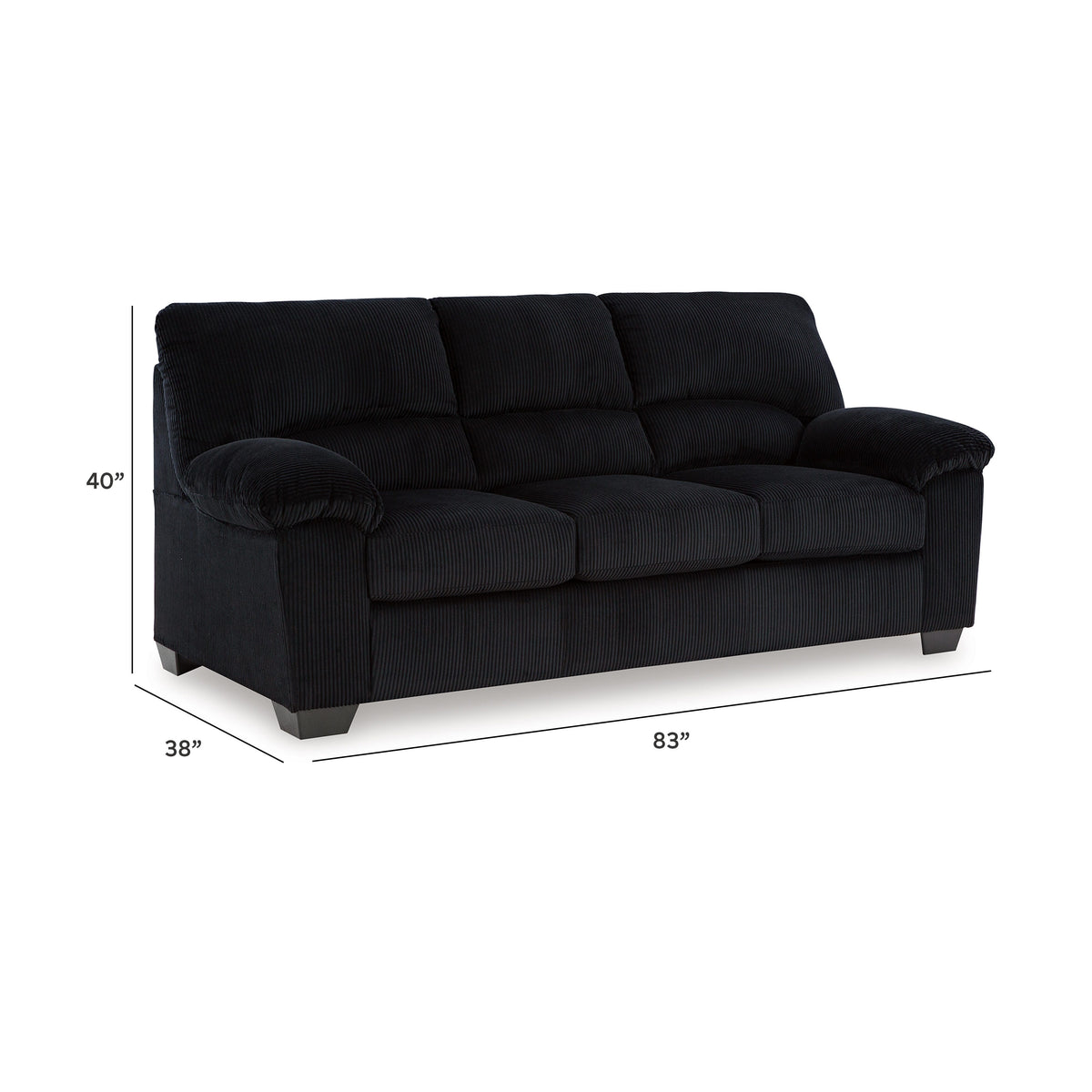 SimpleJoy Sofa - 2420438 - approximate manufacturer dimensions (supplier image 7)