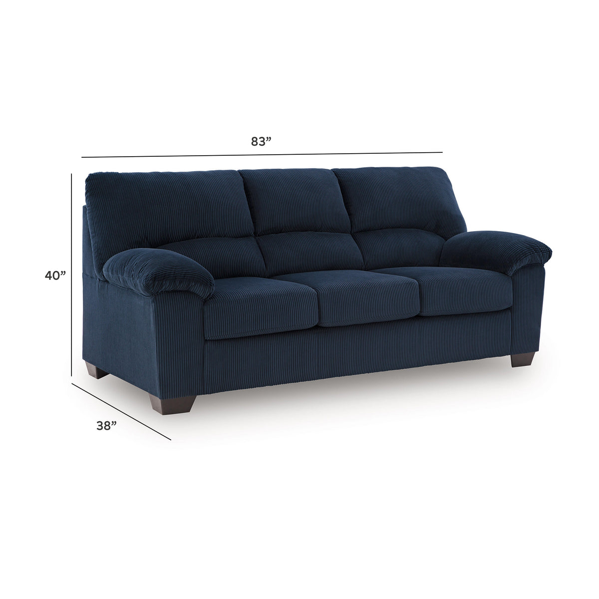 SimpleJoy Sofa - 2420538 - approximate manufacturer dimensions (supplier image 14)