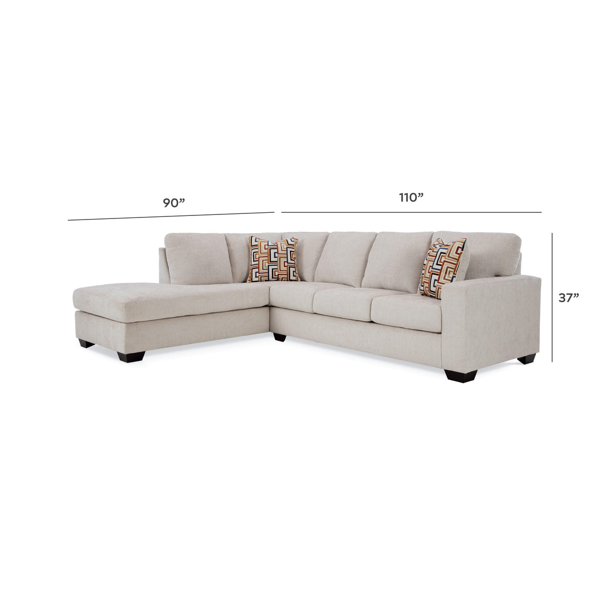 Aviemore Sectional - 24305S1 - approximate manufacturer dimensions (supplier image 64)