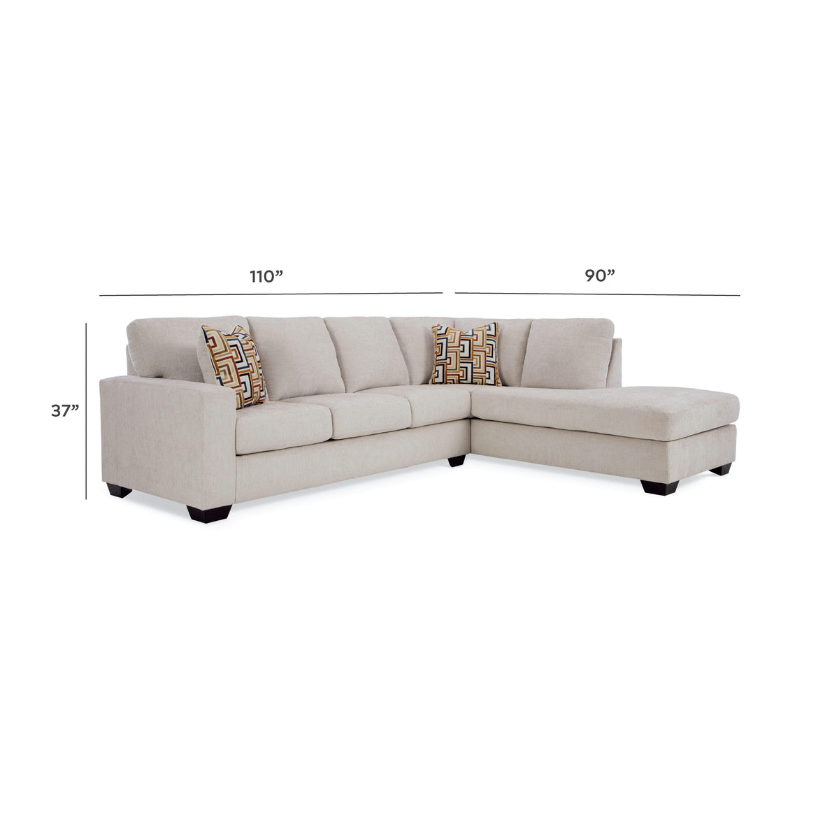 Aviemore Sectional - 24305S2 - approximate manufacturer dimensions (supplier image 7)
