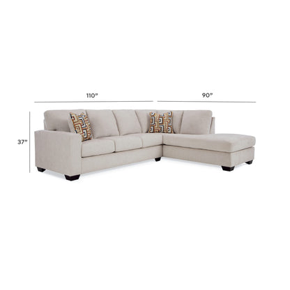 Aviemore Sectional - 24305S2 - approximate manufacturer dimensions (supplier image 7)