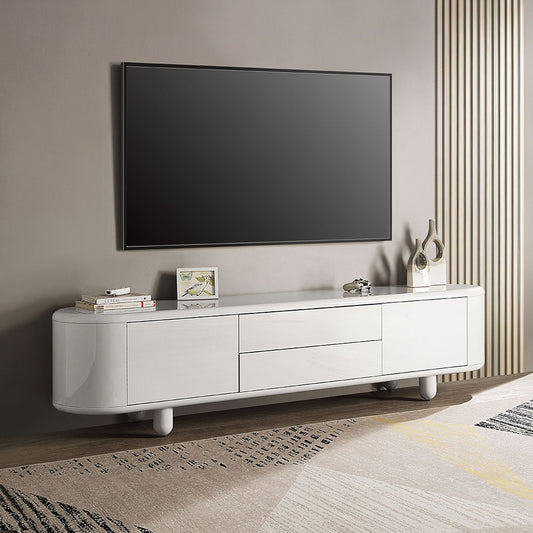 Keely - TV Stand - White High Gloss