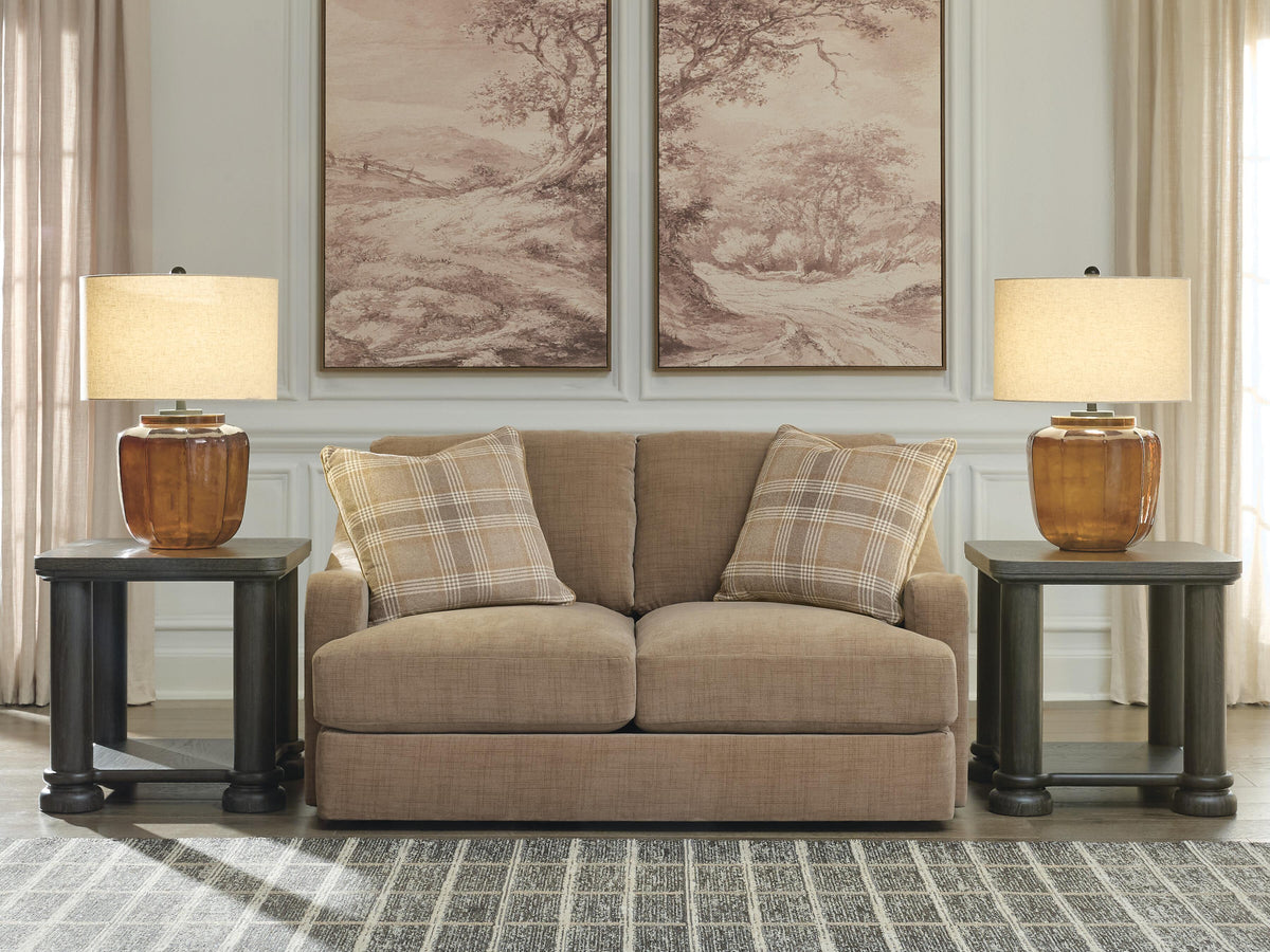 ChloeeAnne sofa and loveseat set, Honey, 2550535: original manufacturer image; only listed sofa and loveseat included. Castillo Furniture, Philadelphia.