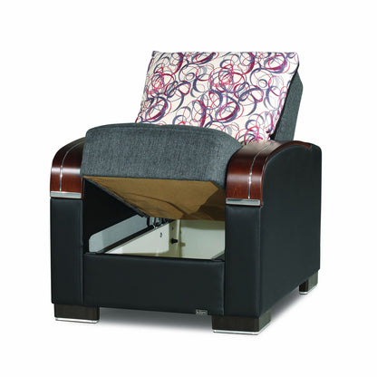 Ottomanson Mobimax - Upholstered Convertible Armchair With Storage