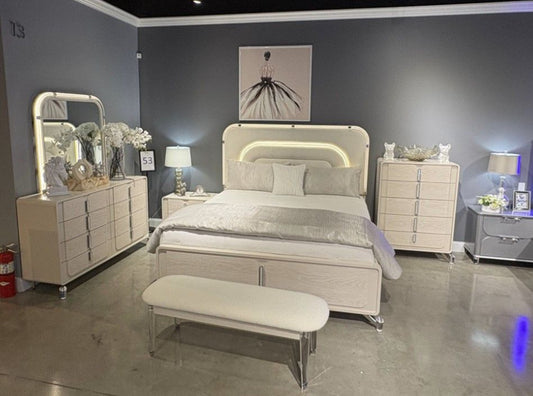 Lyra - 5 Piece Bedroom Set - Beige